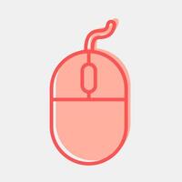 Icon mouse. Computer components elements. Icon in two tone style. vector