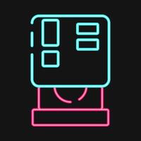 Icon cd room. Computer components elements. Icon in neon style. vector