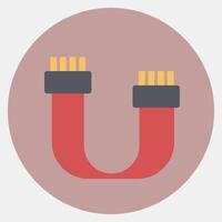 Icon sata. Computer components elements. Icon in color mate style. vector