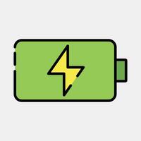 Icon battery. Computer components elements. Icon in filled line style. vector