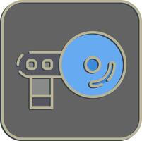 Icon navigation. Computer components elements. Icon in embossed style. vector