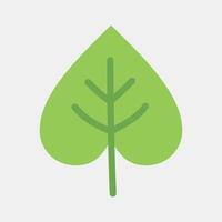 Icon leaf. Buddhism and vesak elements. Icon in flat style. vector