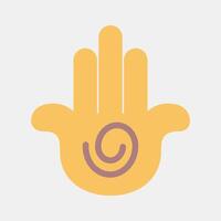 Icon hamsa. Buddhism and vesak elements. Icon in flat style. vector