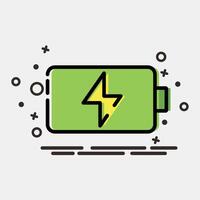 Icon battery. Computer components elements. Icon in MBE style. vector