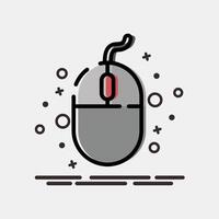 Icon mouse. Computer components elements. Icon in MBE style. vector