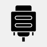 Icon vga. Computer components elements. Icon in glyph style. vector