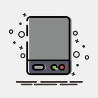 Icon external hard drive. Computer components elements. Icon in MBE style. vector