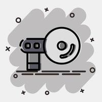 Icon navigation. Computer components elements. Icon in comic style. vector