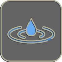Icon holy water. Buddhism and vesak elements. Icon in embossed style. vector