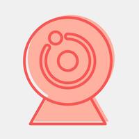 Icon camera. Computer components elements. Icon in two tone style. vector