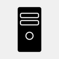 Icon system block. Computer components elements. Icon in glyph style. vector