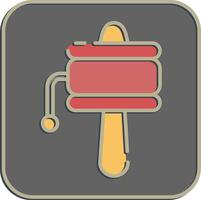 Icon buddhist rattle. Buddhism and vesak elements. Icon in embossed style. vector