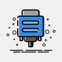 Icon vga. Computer components elements. Icon in MBE style. vector