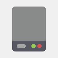Icon external hard drive. Computer components elements. Icon in flat style. vector