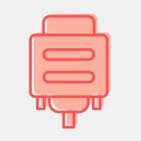 Icon vga. Computer components elements. Icon in two tone style. vector
