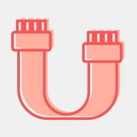 Icon sata. Computer components elements. Icon in two tone style. vector