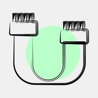 Icon sata. Computer components elements. Icon in color spot style. vector