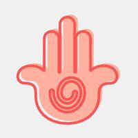 Icon hamsa. Buddhism and vesak elements. Icon in two tone style. vector