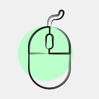 Icon mouse. Computer components elements. Icon in color spot style. vector