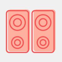 Icon music device. Computer components elements. Icon in two tone style. vector