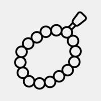 Icon beads. Buddhism and vesak elements. Icon in line style. vector
