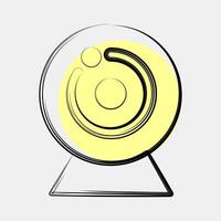 Icon camera. Computer components elements. Icon in color spot style. vector