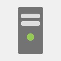 Icon system block. Computer components elements. Icon in flat style. vector
