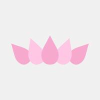 Icon lotus. Buddhism and vesak elements. Icon in flat style. vector