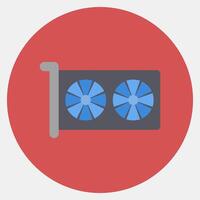 Icon graphics. Computer components elements. Icon in color mate style. vector