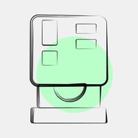 Icon cd room. Computer components elements. Icon in color spot style. vector