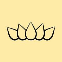 Icon lotus. Buddhism and vesak elements. Icon in hand drawn style. vector