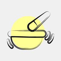 Icon singing bowl. Buddhism and vesak elements. Icon in color spot style. vector