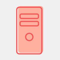 Icon system block. Computer components elements. Icon in two tone style. vector