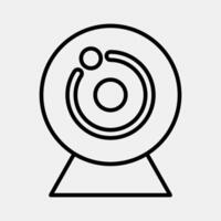 Icon camera. Computer components elements. Icon in line style. vector