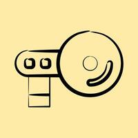 Icon navigation. Computer components elements. Icon in hand drawn style. vector
