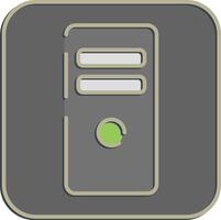 Icon system block. Computer components elements. Icon in embossed style. vector