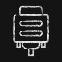 Icon vga. Computer components elements. Icon in chalk style. vector