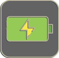 Icon battery. Computer components elements. Icon in embossed style. vector