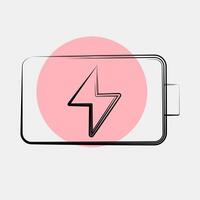 Icon battery. Computer components elements. Icon in color spot style. vector