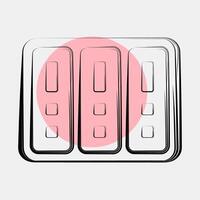 Icon data center. Computer components elements. Icon in color spot style. vector
