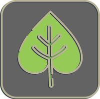 Icon leaf. Buddhism and vesak elements. Icon in embossed style. vector