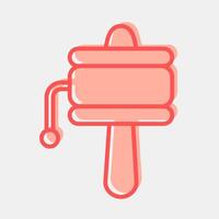 Icon buddhist rattle. Buddhism and vesak elements. Icon in two tone style. vector