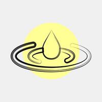 Icon holy water. Buddhism and vesak elements. Icon in color spot style. vector