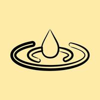 Icon holy water. Buddhism and vesak elements. Icon in hand drawn style. vector