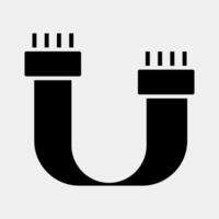 Icon sata. Computer components elements. Icon in glyph style. vector