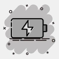 Icon battery. Computer components elements. Icon in comic style. vector