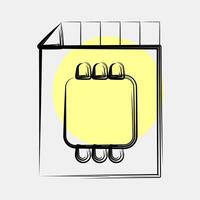 Icon memory card. Computer components elements. Icon in color spot style. vector
