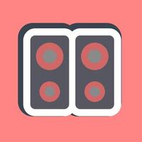 Sticker music device. Computer components elements. vector