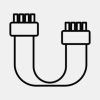 Icon sata. Computer components elements. Icon in line style. vector