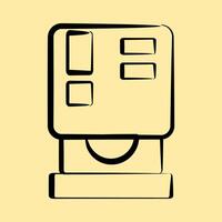 Icon cd room. Computer components elements. Icon in hand drawn style. vector